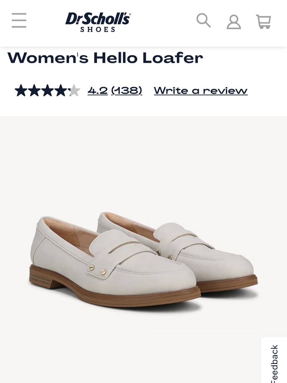 Dr. Scholl's Women's Hello Loafer in Cream worn once